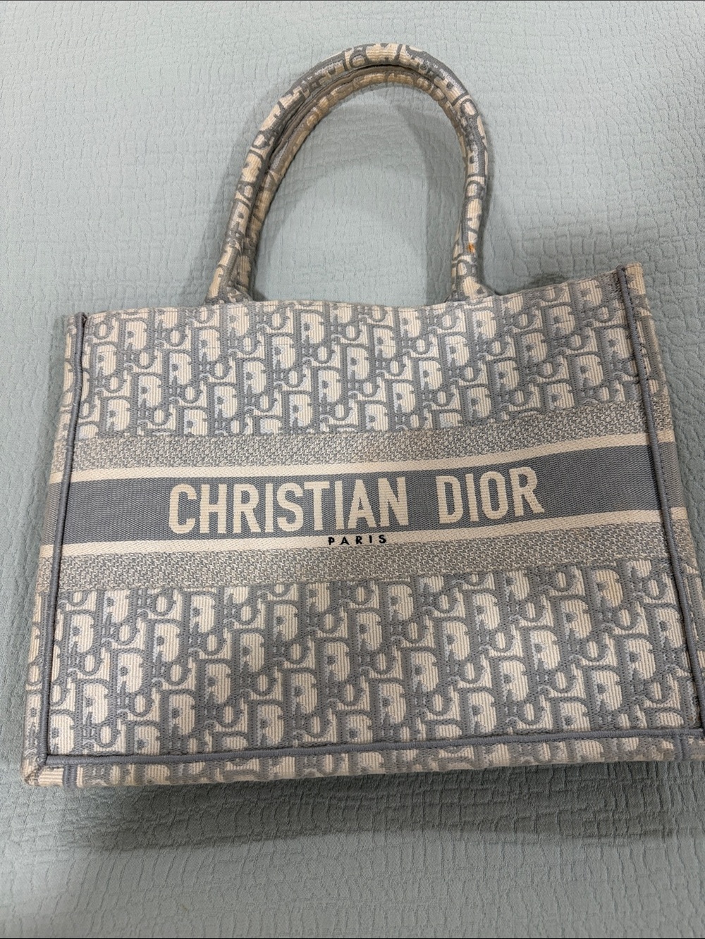 Dior Beige & Gray Christian Dior Medium Book Tote - Picture 16 of 16
